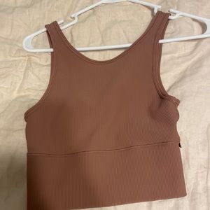 Lululemon size 4 spiced chai power pivot ribbed tank
